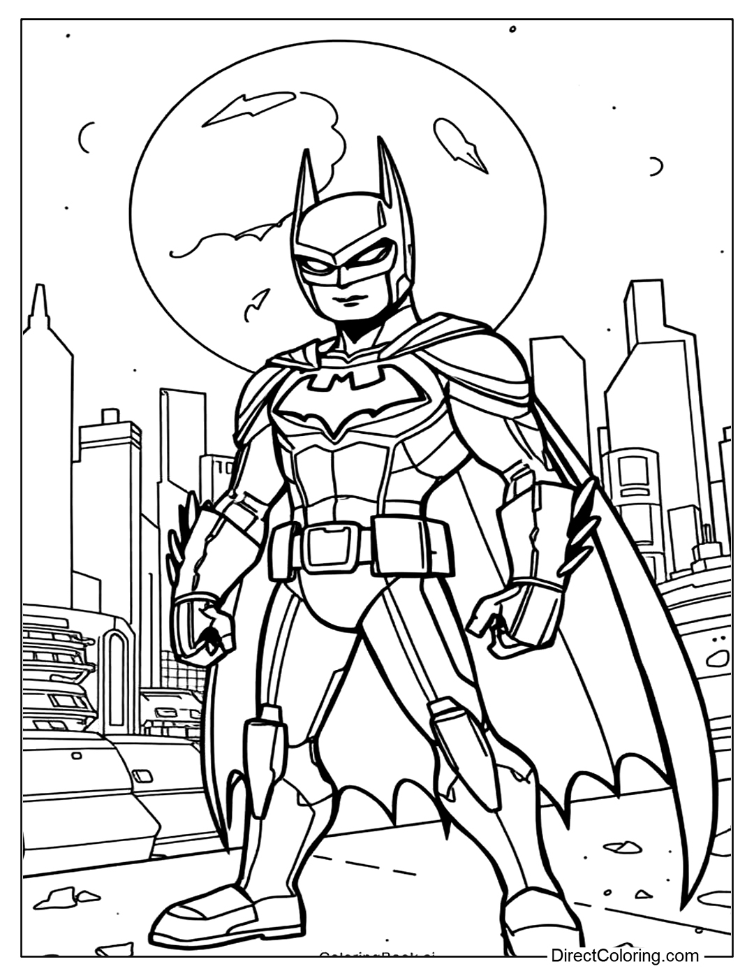 Printable Batman Coloring Page Free